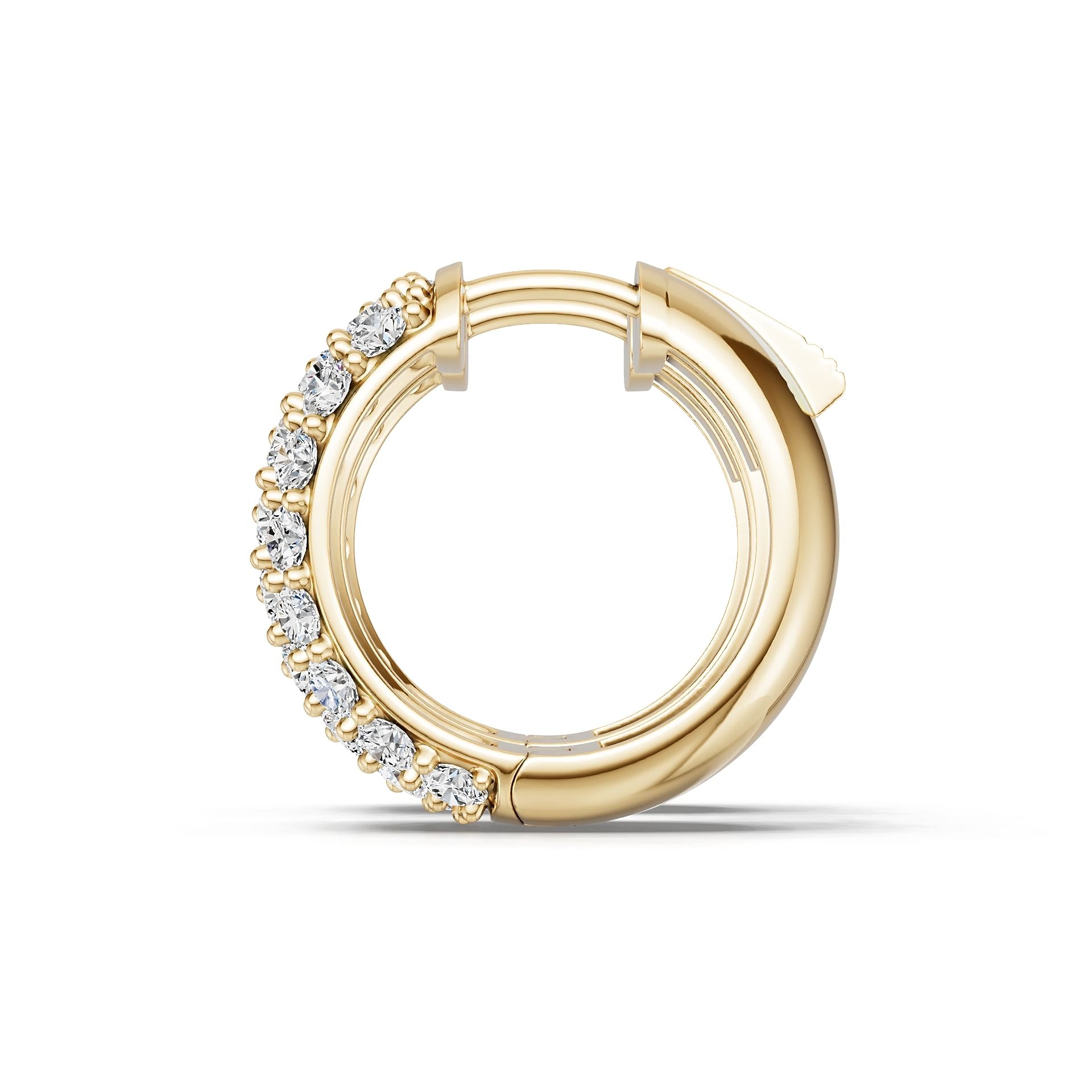 18K Gold Semi Mount Earrings Setting Round Ro 2x2mm Diamond Accent Syz Jewelry