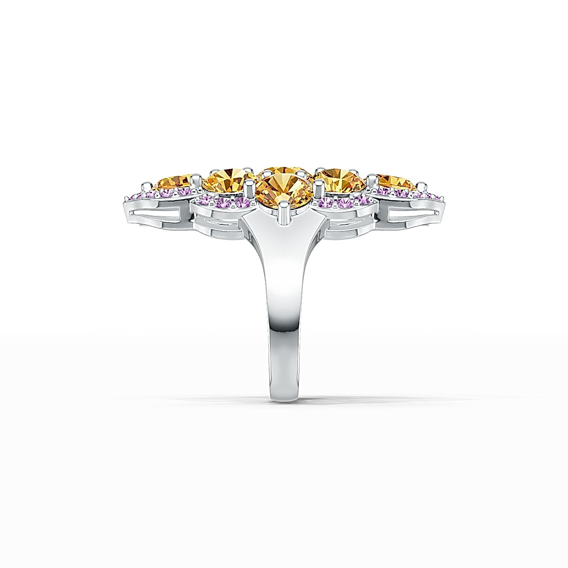 Sterling Silver Semi Mount Ring Setting Round RD 6x6mm DHJ