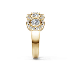 14K Gold Semi Mount Ring Setting Round Ro 4x4mm Diamond Accent Syz Jewelry