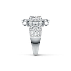 Sterling Silver Semi Mount Ring Setting Oval OV 8X6mm Flower Theme DHJ