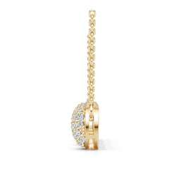 18K Gold Semi Mount Necklace Setting Round Ro 6x6mm Syz Jewelry