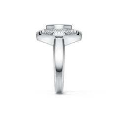 18K Gold Semi Mount Ring Setting Cushion CU 7X7mm Diamond Accent DHJ