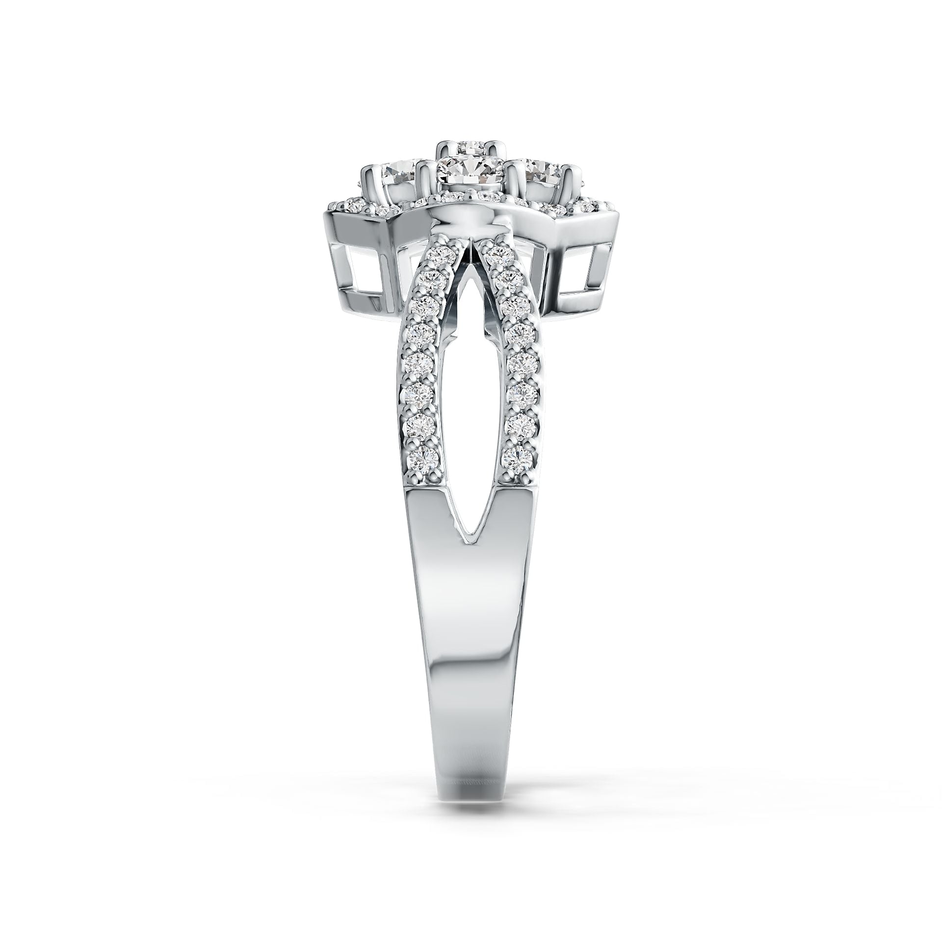 Sterling Silver Semi Mount Ring Setting Round RD 3.5mm DHJ