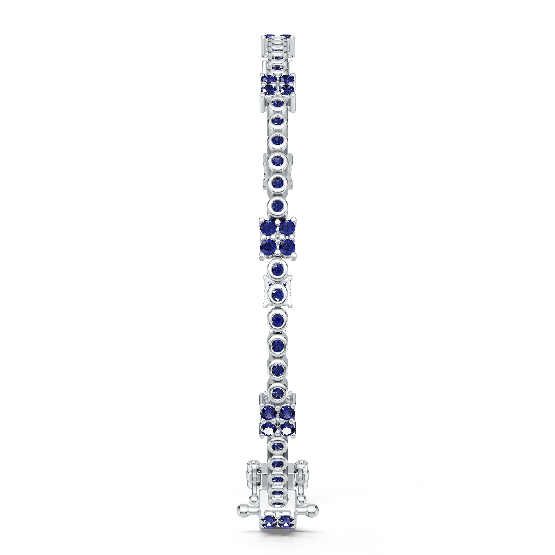 Platinum Semi Mount Bracelet Setting Round Ro 2x2mm Syz Jewelry