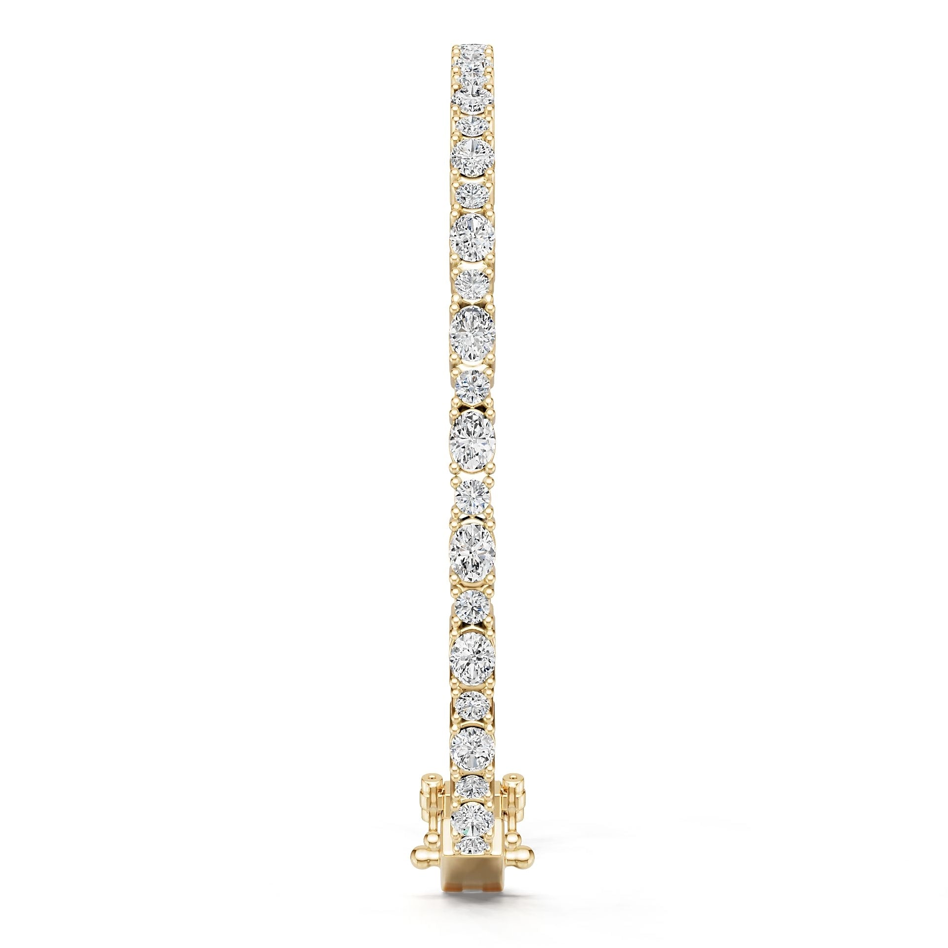 18K Gold Semi Mount Bracelet Setting Oval Ov 4x3mm Diamond Accent Syz Jewelry