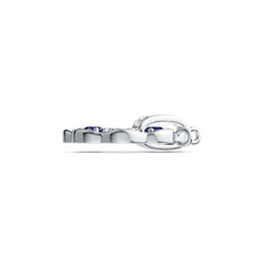 Sterling SilverPendant Setting with White Topaz or Moissanite Flower Theme Syzjewelry