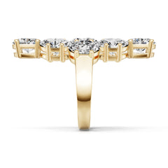18K Gold Semi Mount Ring Setting Round Ro 5x6mm Diamond Accent Syz Jewelry