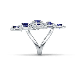 Platinum Semi Mount Ring Setting Round Rd 9.5mm Diamond Accent Syzjewelry