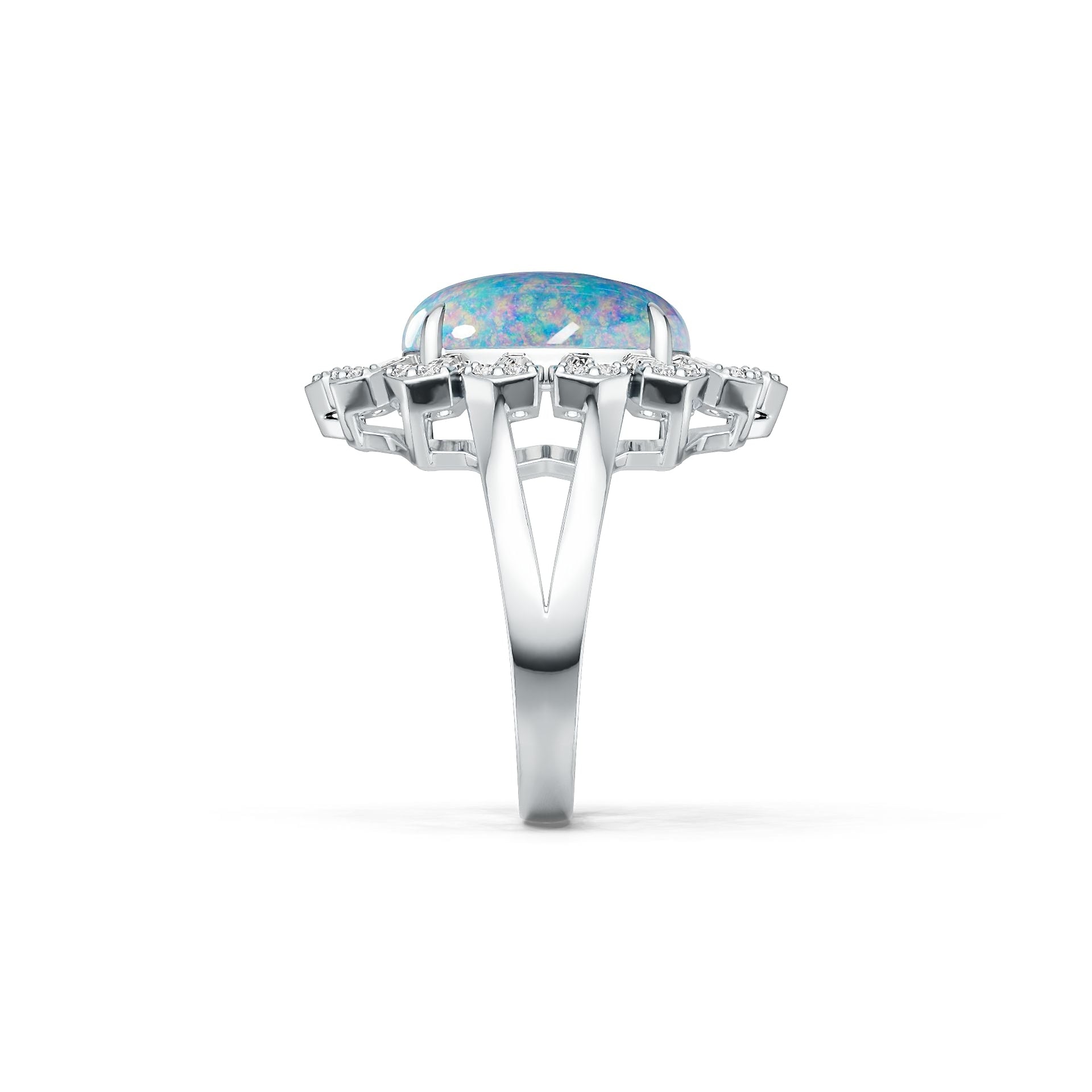 Sterling Silver Semi Mount Ring Setting Oval OV 14x10mm Flower Theme Syzjewelry