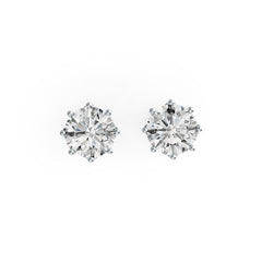 10K Gold Semi Mount Earrings Setting Round RD 8x8mm Stud DHJ