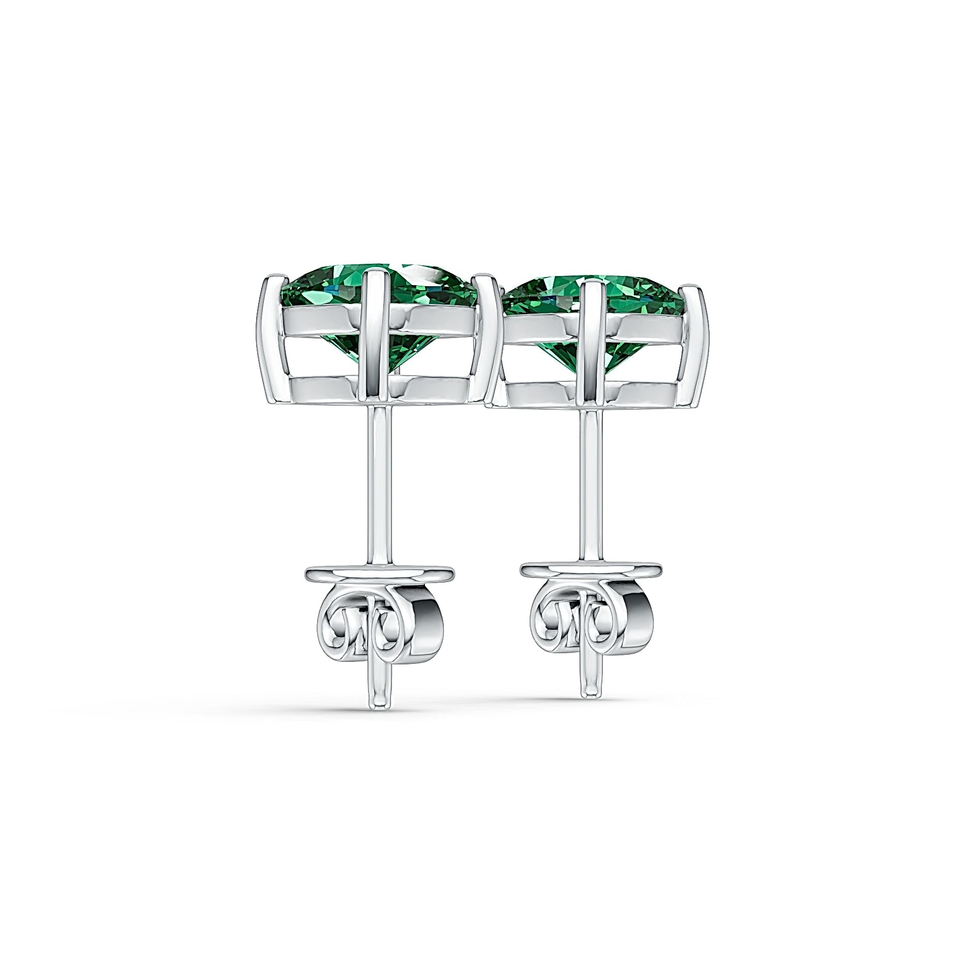 10K Gold Semi Mount Earrings Setting Round RD 6x6mm DHJ