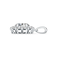14K Gold Semi Mount Pendant Setting Oval OV 7X5mm with White Topaz Diamond Accent DHJ