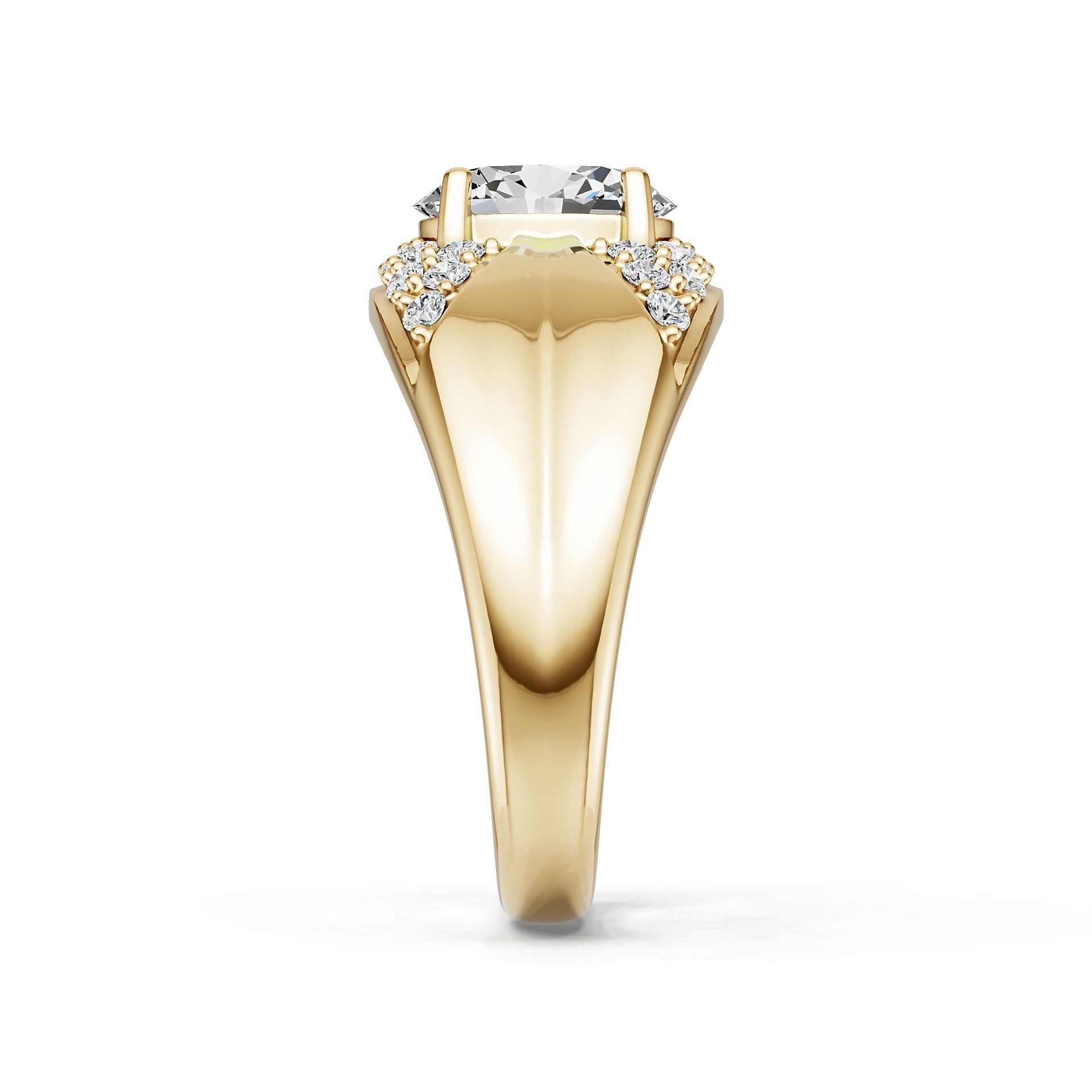 18K Gold Semi Mount Ring Setting Oval Ov 5x7mm Syz Jewelry