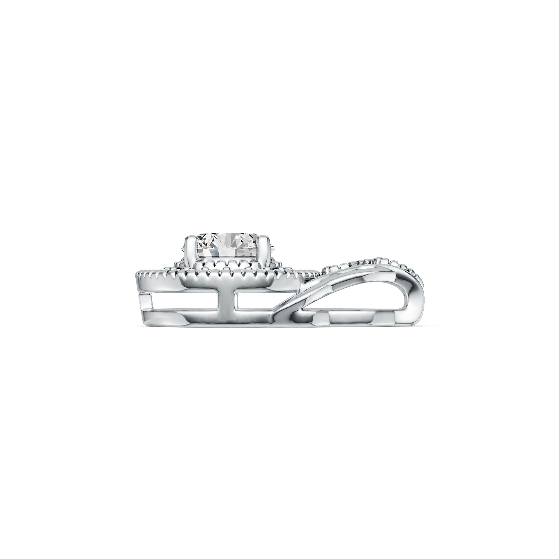 Sterling Silver Semi Mount Pendant Setting Round RD 6.5mm DHJ