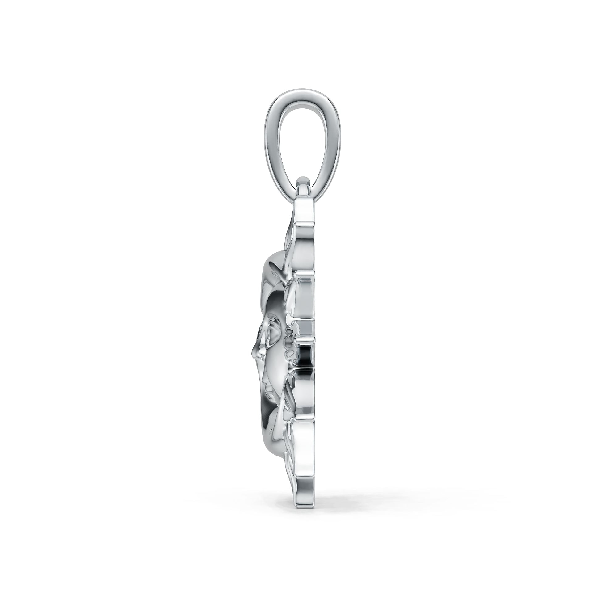 Platinum Semi Mount Pendant Setting Round Ro 6x6mm Syz Jewelry
