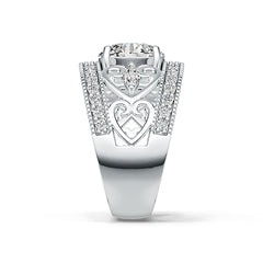 Sterling Silver Semi Mount Ring Setting Round RD 10x10mm DHJ