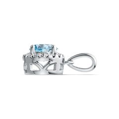 Sterling Silver Semi Mount Pendant Setting Round RD 6X6mm Halo Syzjewelry
