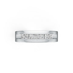 14K Gold Semi Mount Ring Setting Princess SQ 2.5mm Men's Ring DHJ