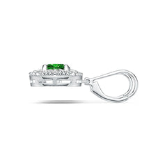 Platinum Semi Mount Earrings Setting Cushion CU 6.5X6.5mm Halo Diamond Accent DHJ