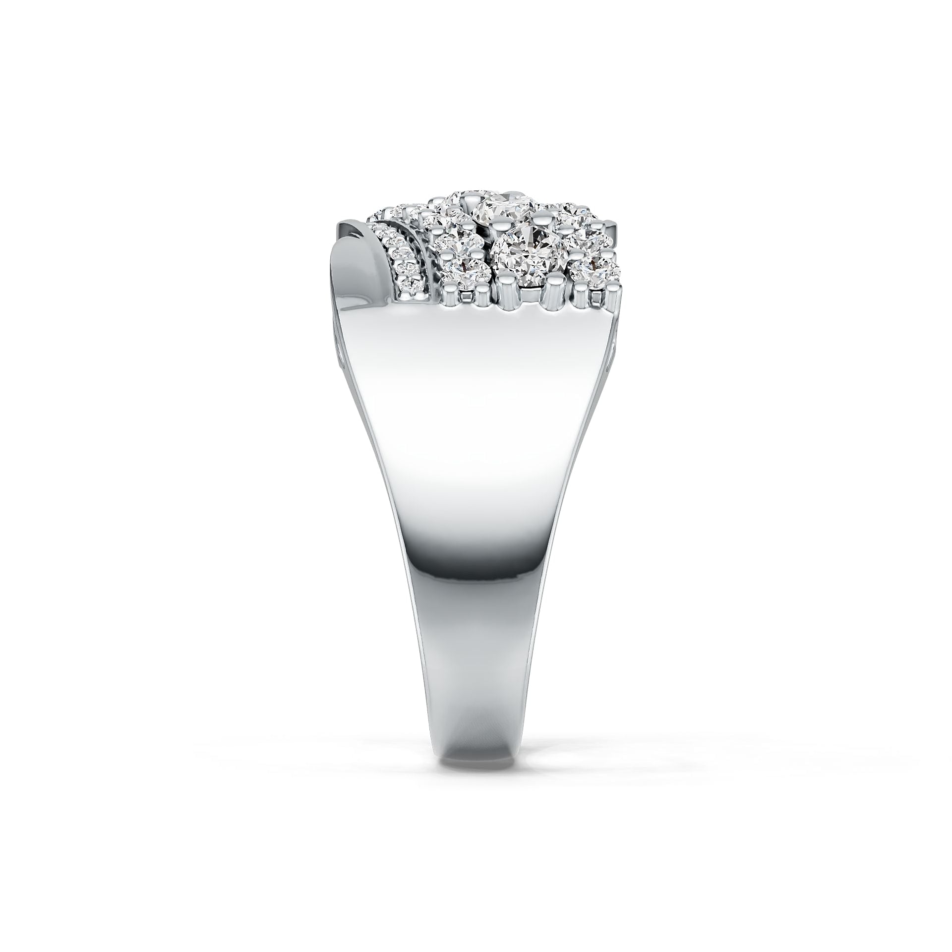 Sterling Silver Semi Mount Ring Setting Oval OV 4X3mm with White Topaz DHJ