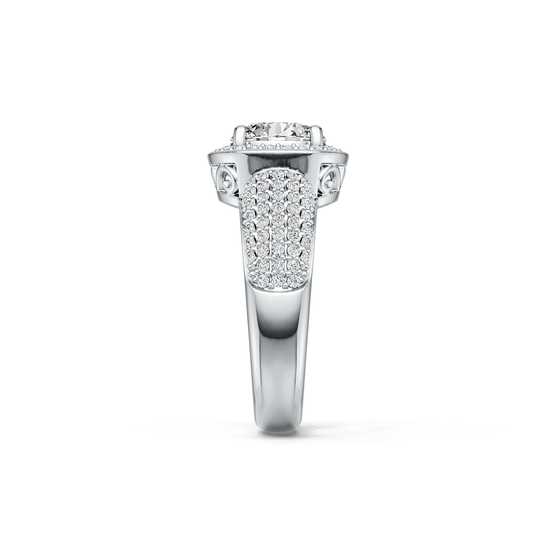Sterling Silver Semi Mount Ring Setting Round RD 8x8mm DHJ
