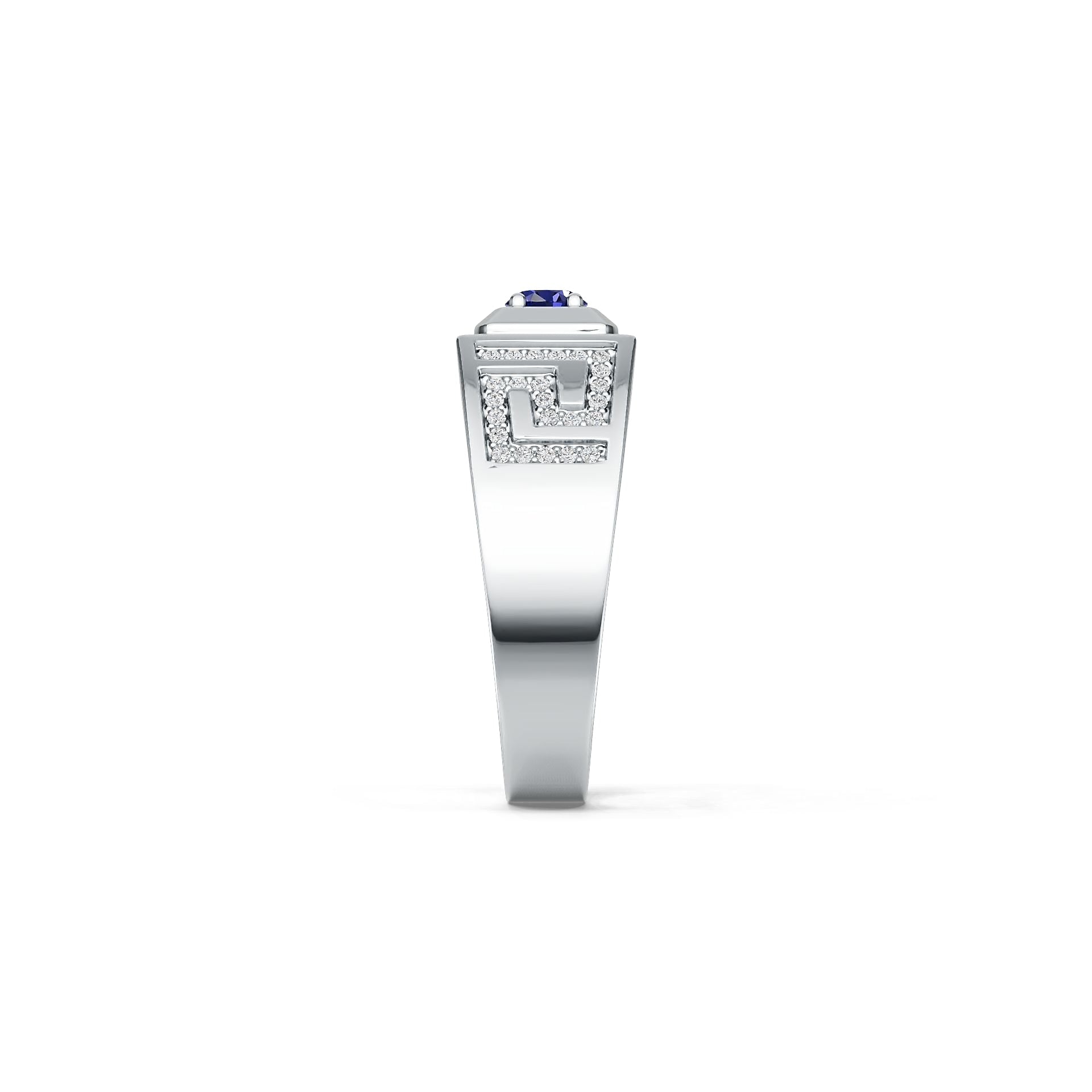 Men's Sterling Silver Semi Mount Ring Setting Round RD 4x4mm Syzjewelry