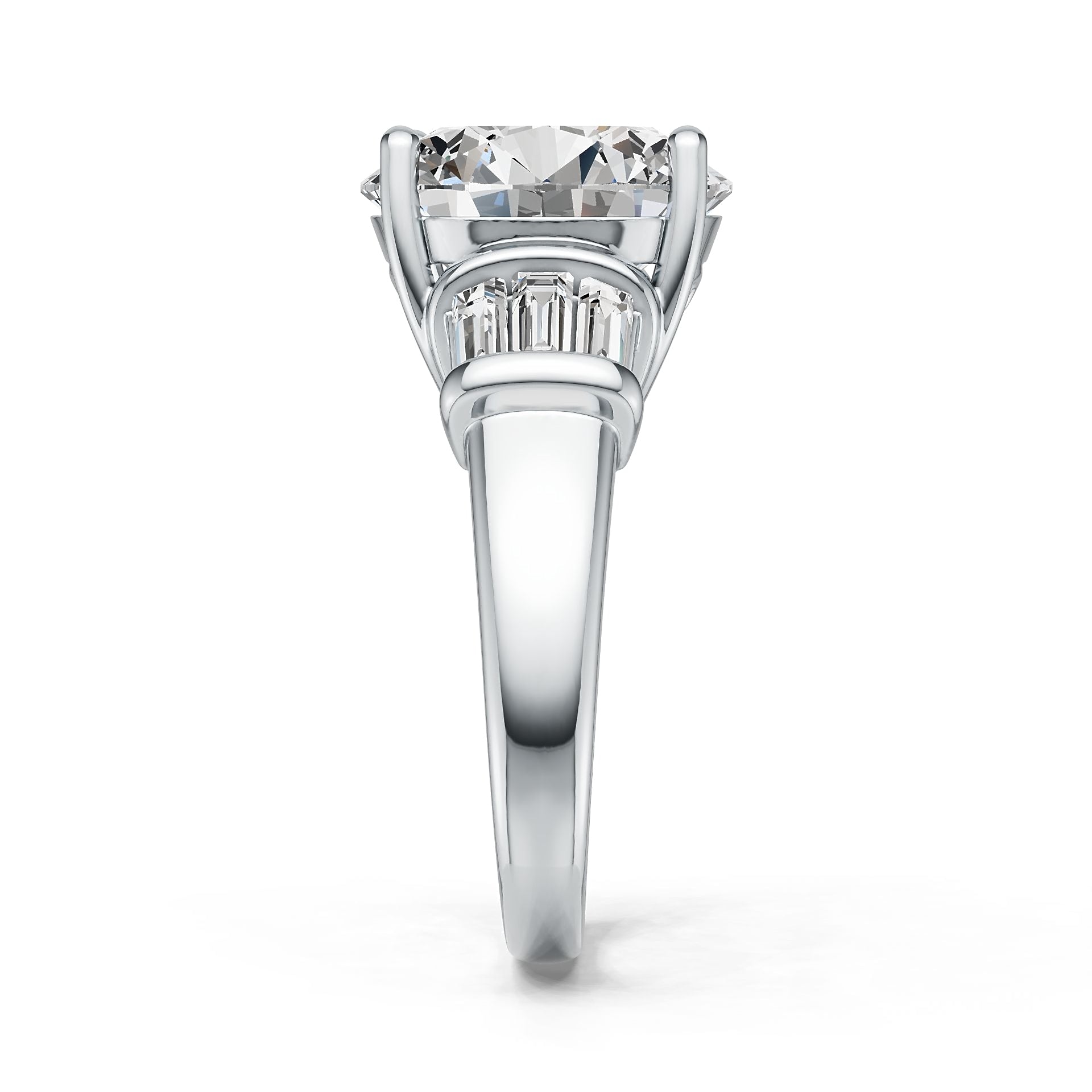 Sterling Silver Semi Mount Ring Setting Round RD 12.5mm DHJ
