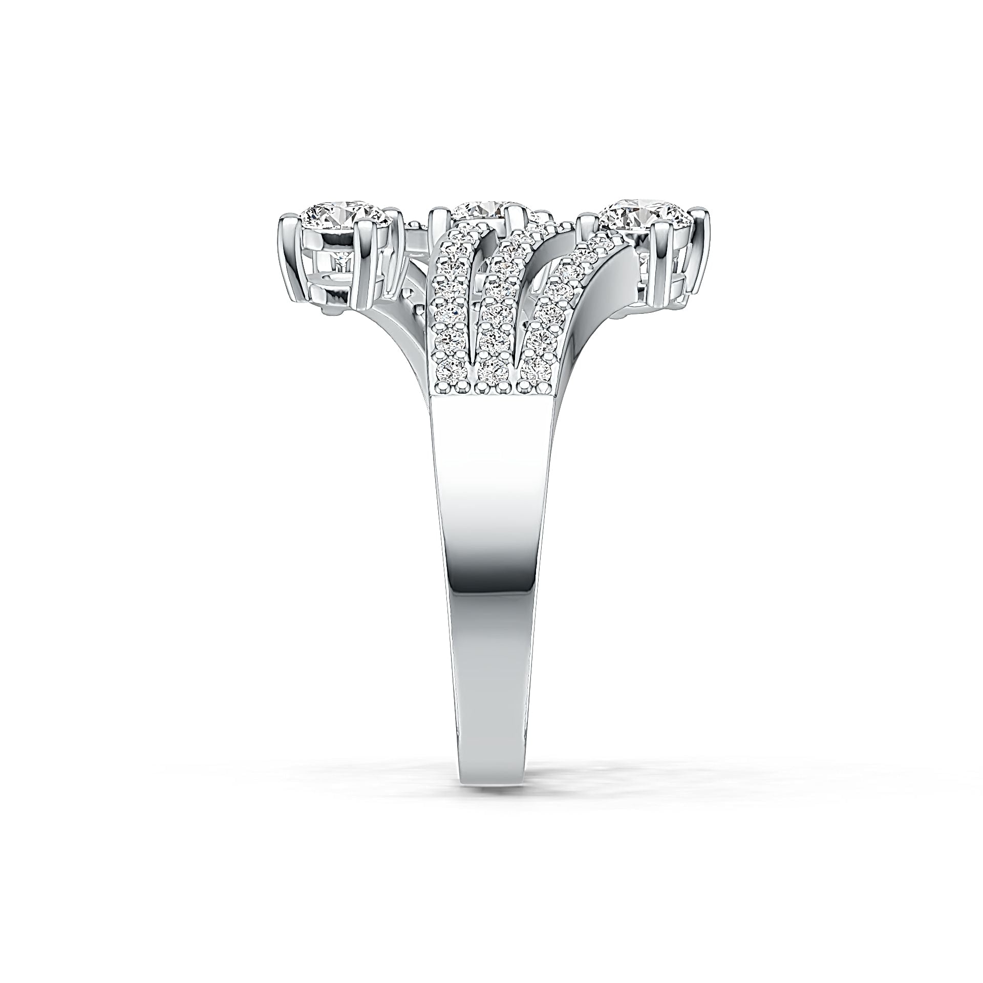 Sterling Silver Semi Mount Ring Setting Round RD 4x4mm DHJ