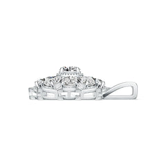 Sterling Silver Semi Mount Pendant Setting Oval OV 7X5mm with White Topaz DHJ