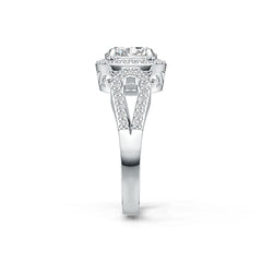 Sterling Silver Semi Mount Ring Setting Oval OV 8X6mm Halo Split Shank DHJ