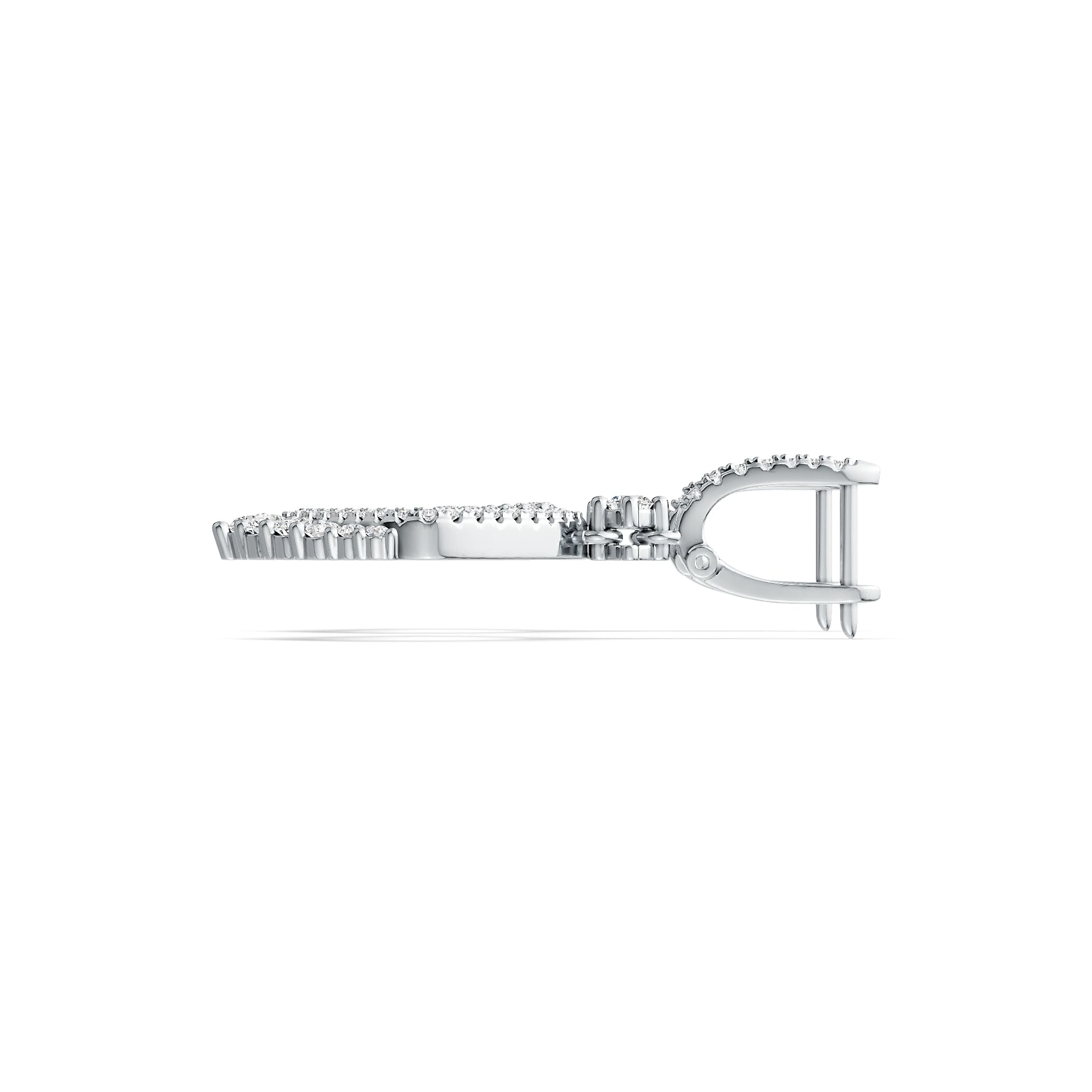 Sterling Silver Kite Drop Earrings with White Topaz or Moissanite DHJ