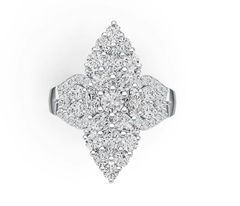10K Gold Semi Mount Ring Setting Oval OV 5X3mm PE 5X3mm Moissanite Accent DHJ