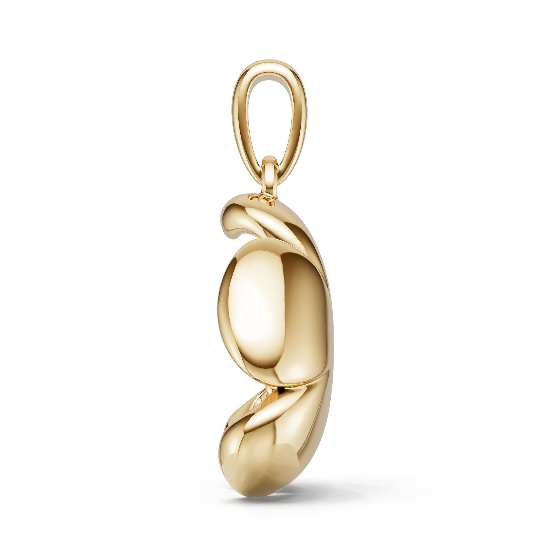 18K Gold Semi Mount Pendant Setting Round Ro 6x6mm Syz Jewelry