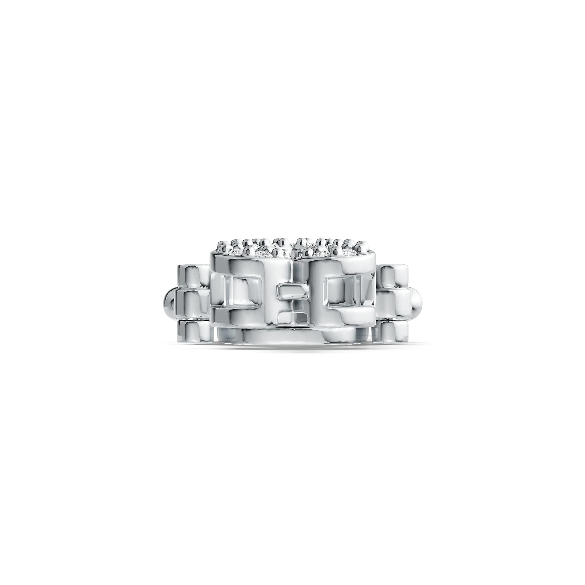 Sterling Silver Semi Mount Bracelet Setting Trillion TR 7X7mm with White Topaz or Moissanite DHJ