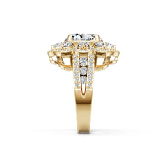 Platinum Semi Mount Ring Setting Oval Ov 10x8mm Diamond Accent Syz Jewelry