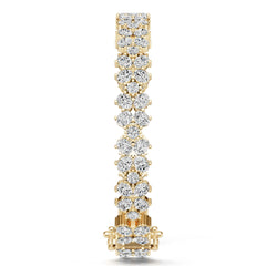 10K Gold Semi Mount Bracelet Setting Round Ro 4x3mm Moissanite Accent Syz Jewelry