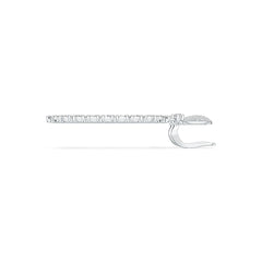 Sterling Silver Drop Earrings Open Oval Style with White Topaz or Moissanite DHJ