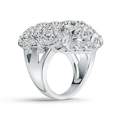 14K Gold Semi Mount Ring Setting Round RD 5x5mm Diamond Accent DHJ