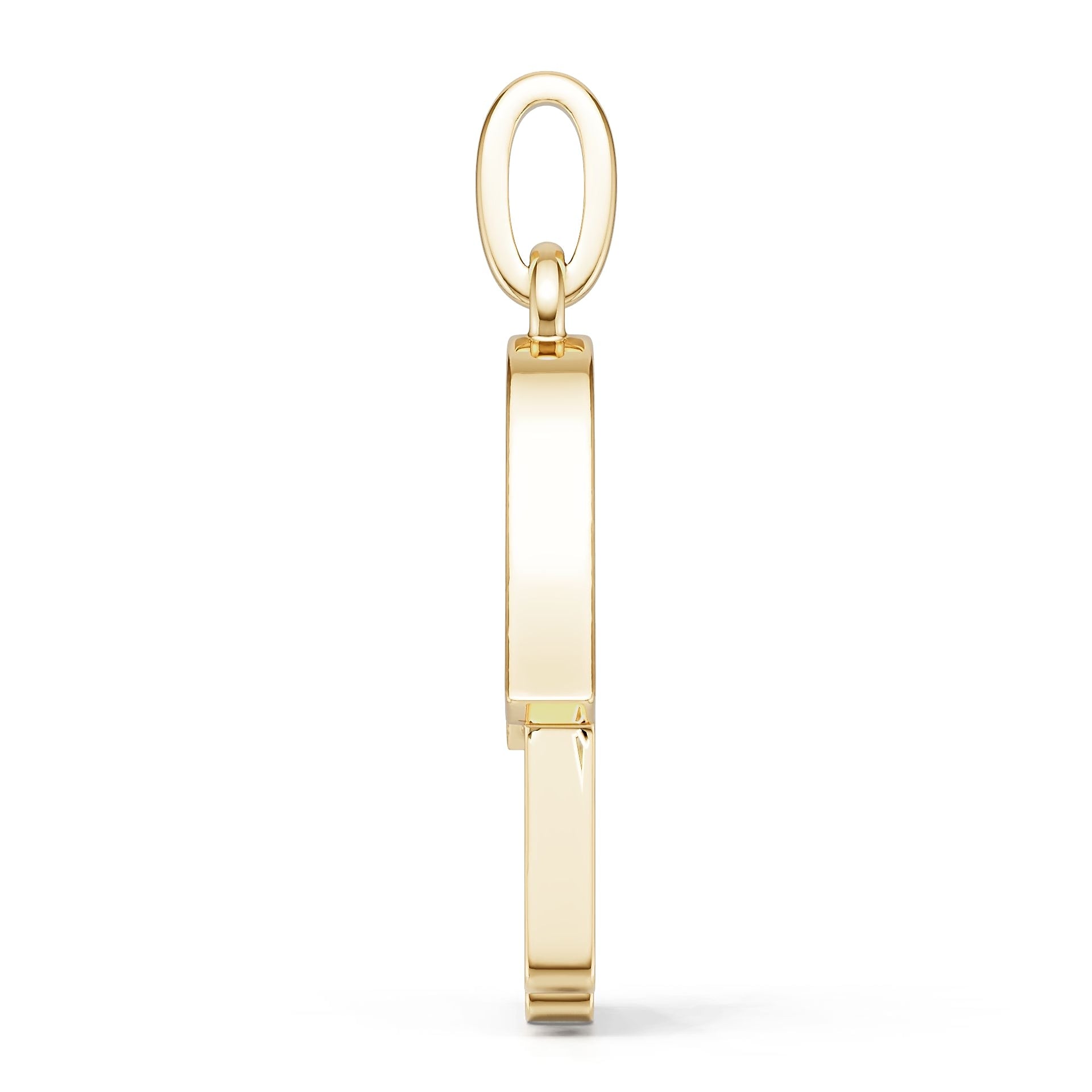 14K Gold Semi Mount Pendant Setting Round Ro 1x1mm Syz Jewelry