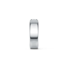 Men's Sterling Silver Semi Mount Ring Setting Princess SQ 4.5X4.5mm Band Ring Flush Bezel DHJ