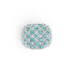 18K Gold Statement Ring with or Moissanite Diamond Accent DHJ