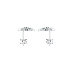 Sterling Silver Semi Mount Earrings Setting Round RD 1.4mm DHJ