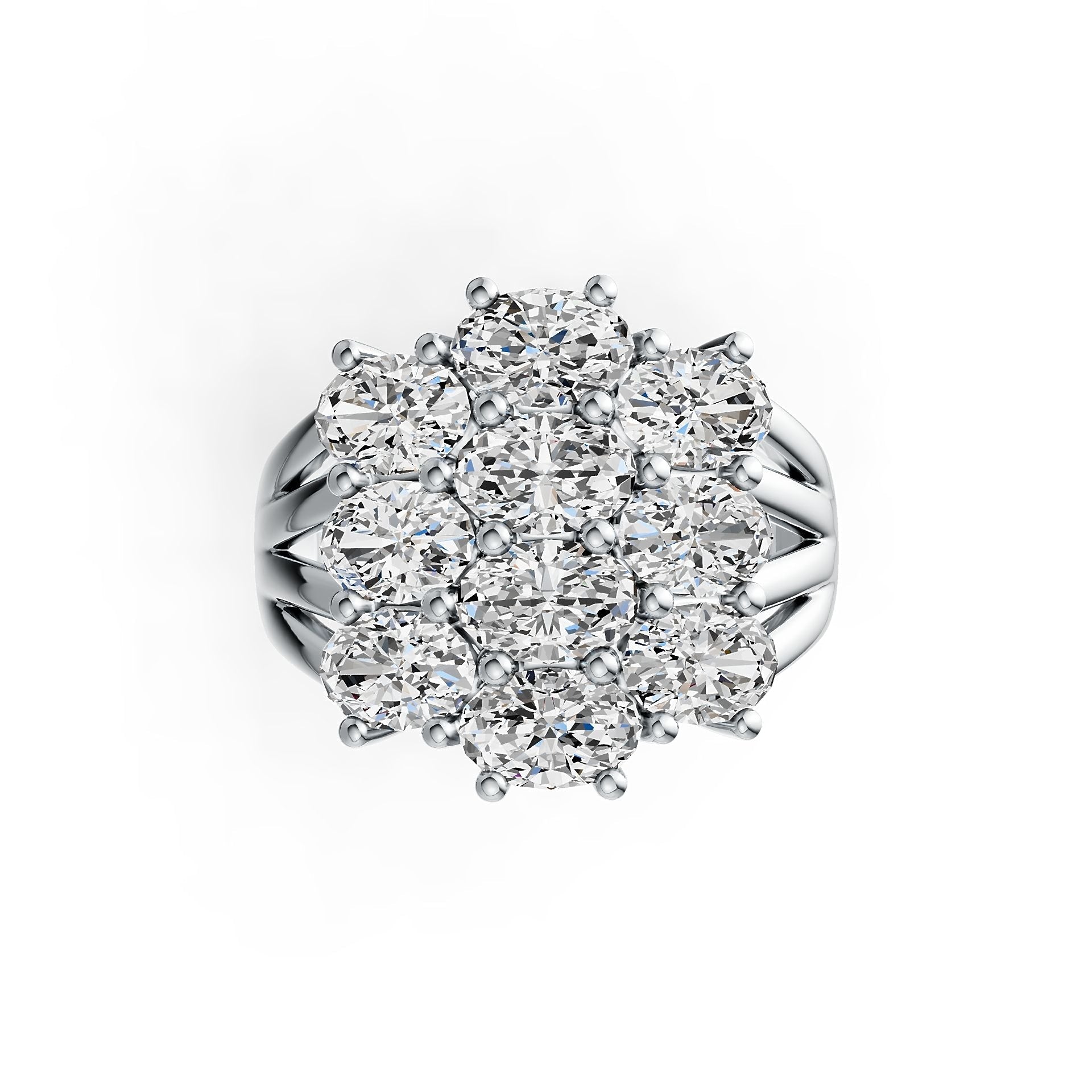 Platinum Semi Mount Ring Setting Oval OV 6X4mm DHJ