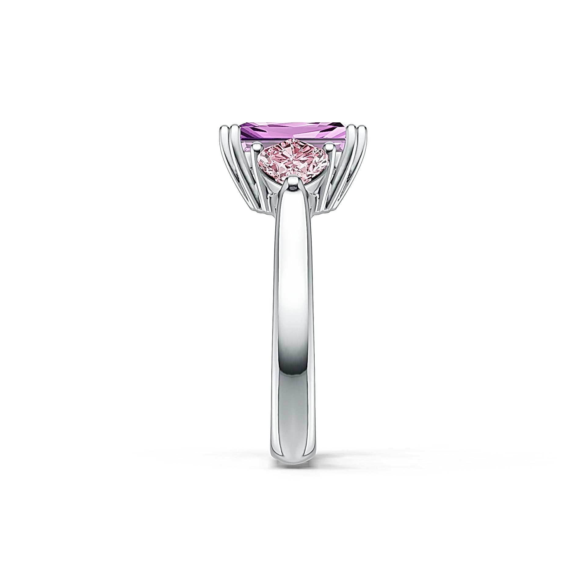 Sterling Silver Semi Mount Ring Setting Emerald OCT 10X8MM HT 5X5MM DHJ