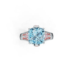 Platinum Semi Mount Ring Setting Cushion CU 10X10MM Diamond Accent DHJ