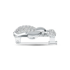 Platinum Pendant Bee Theme with or Moissanite Diamond Accent DHJ