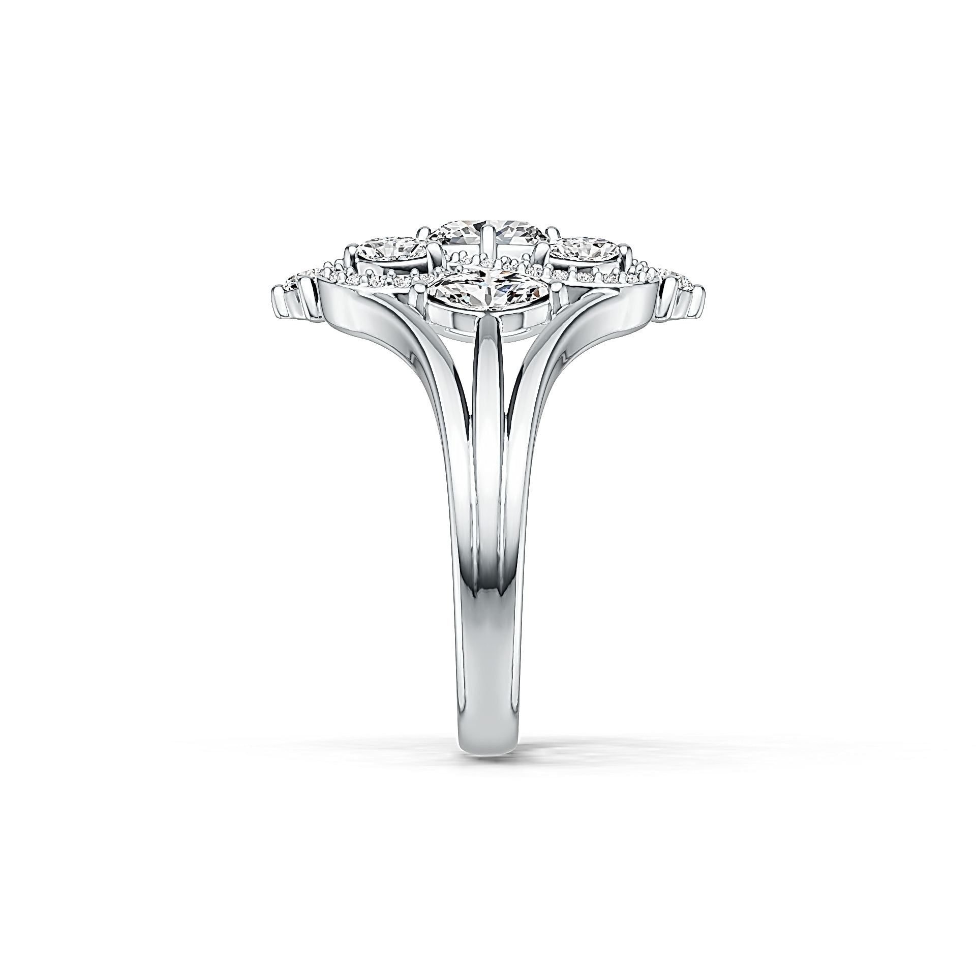 Sterling Silver Semi Mount Ring Setting Oval OV 6X4mm MQ 6X3mm MQ 4X2mm DHJ