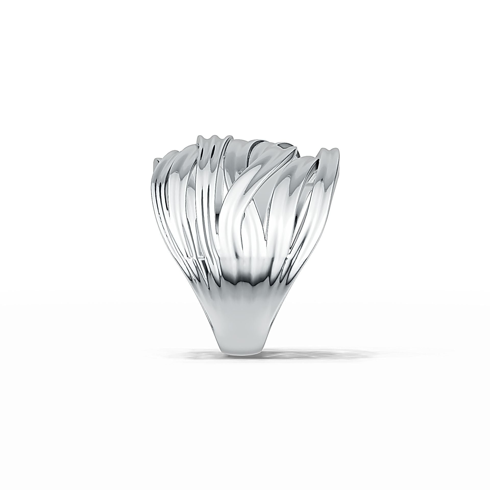 Sterling Silver Semi Mount Ring Setting Crossover Woven DHJ