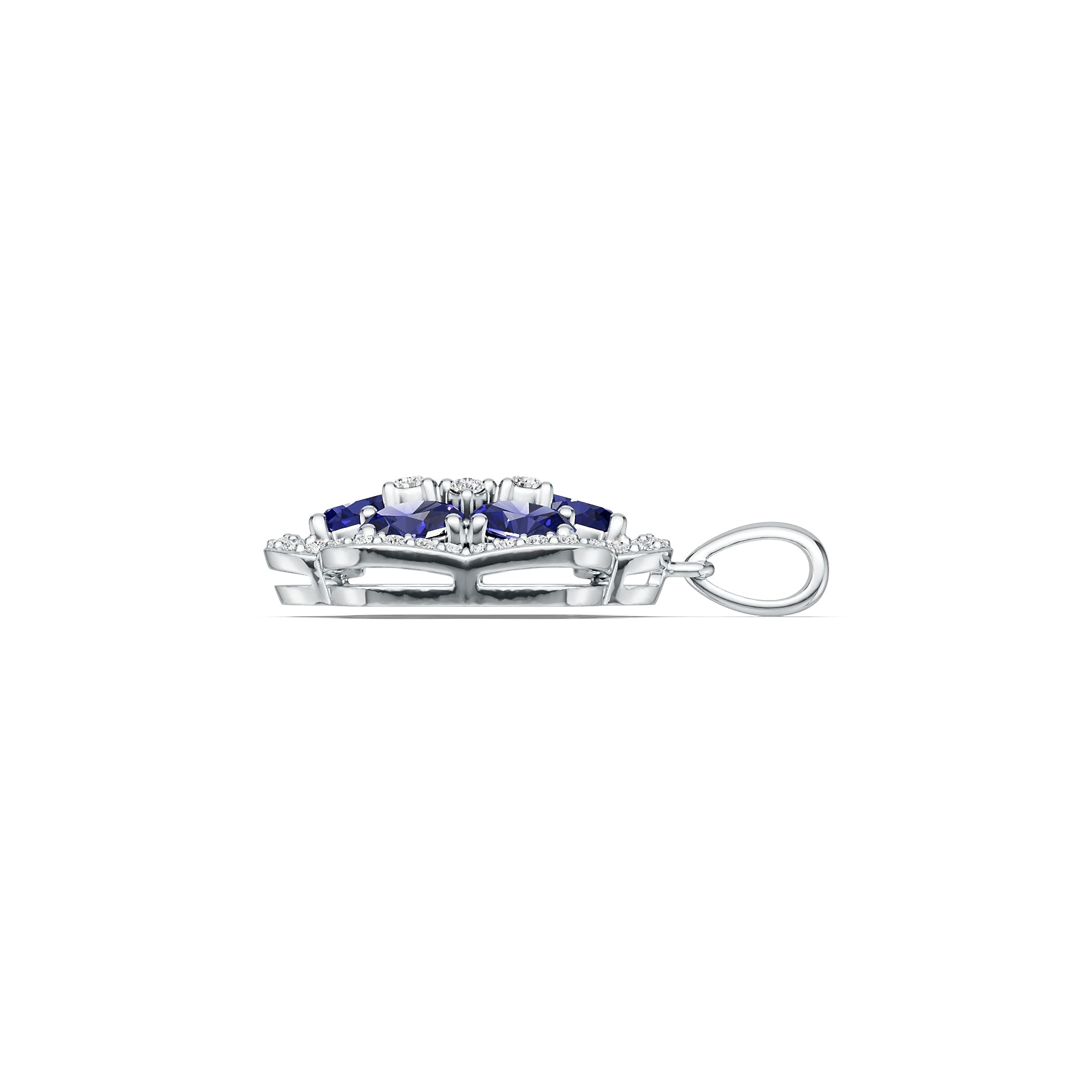 Sterling Silver Semi Mount Pendant Setting Oval OV 5x3mm Syzjewelry