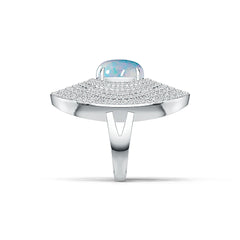 Sterling Silver Semi Mount Ring Setting Oval OV 12X10mm DHJ